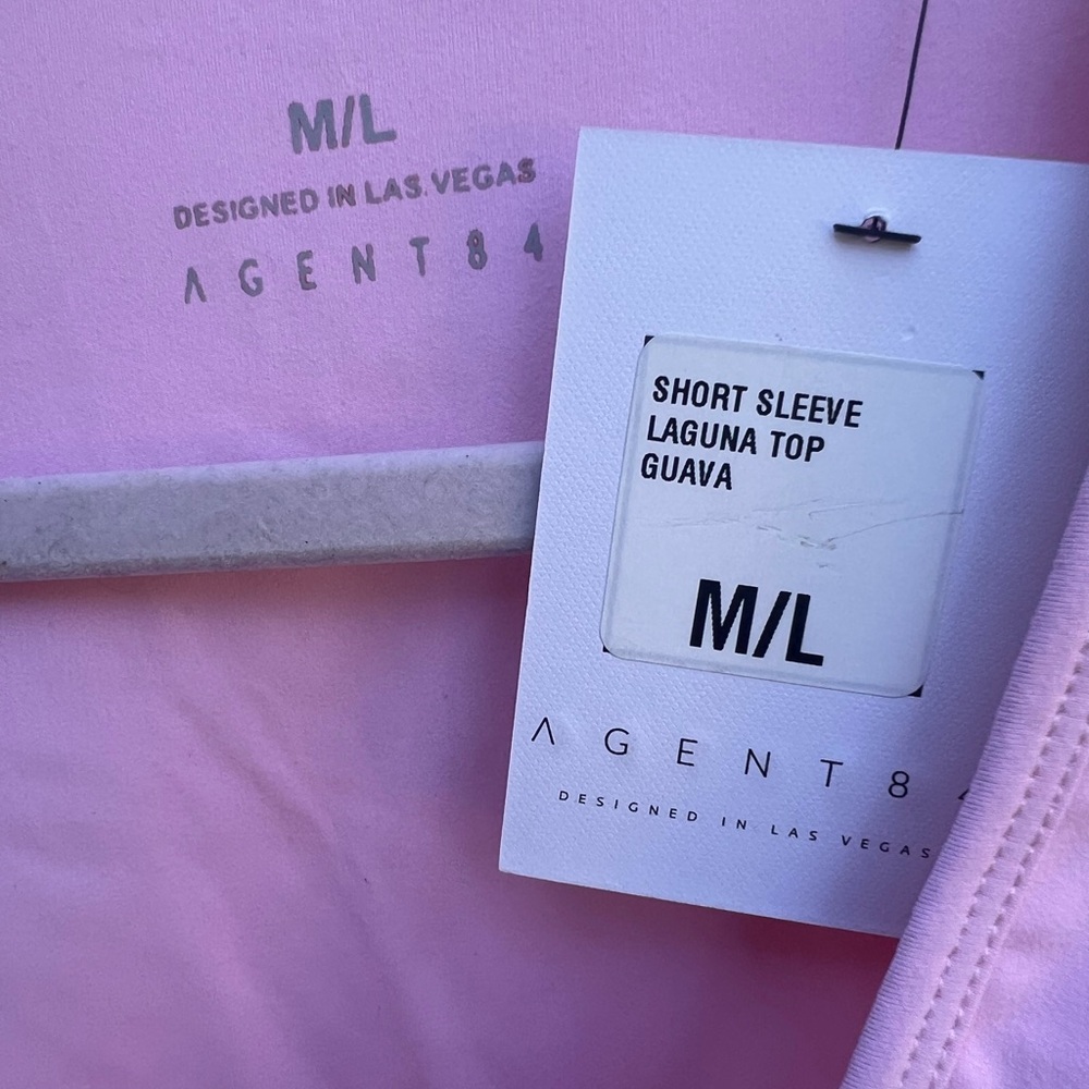 Agent84 Laguna Tee Top in Guava. - Picture 4 of 5